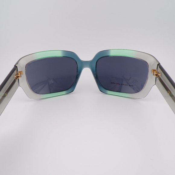 Marc Jacobs Bold Square Wraparound Shades, Green Blue Unique Statement Big 59mm main image 13